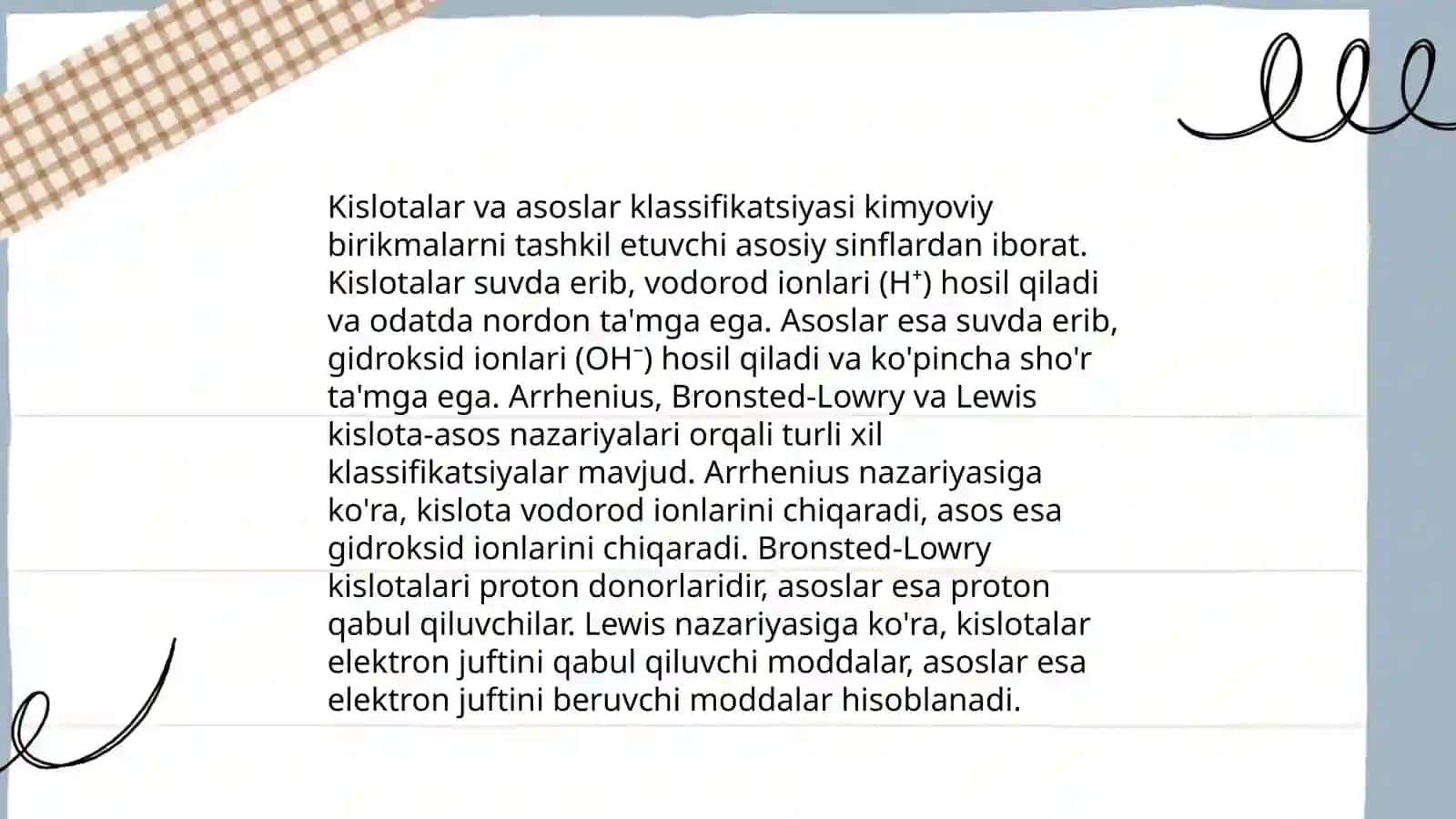 Kislota-asos muvozanati 4
