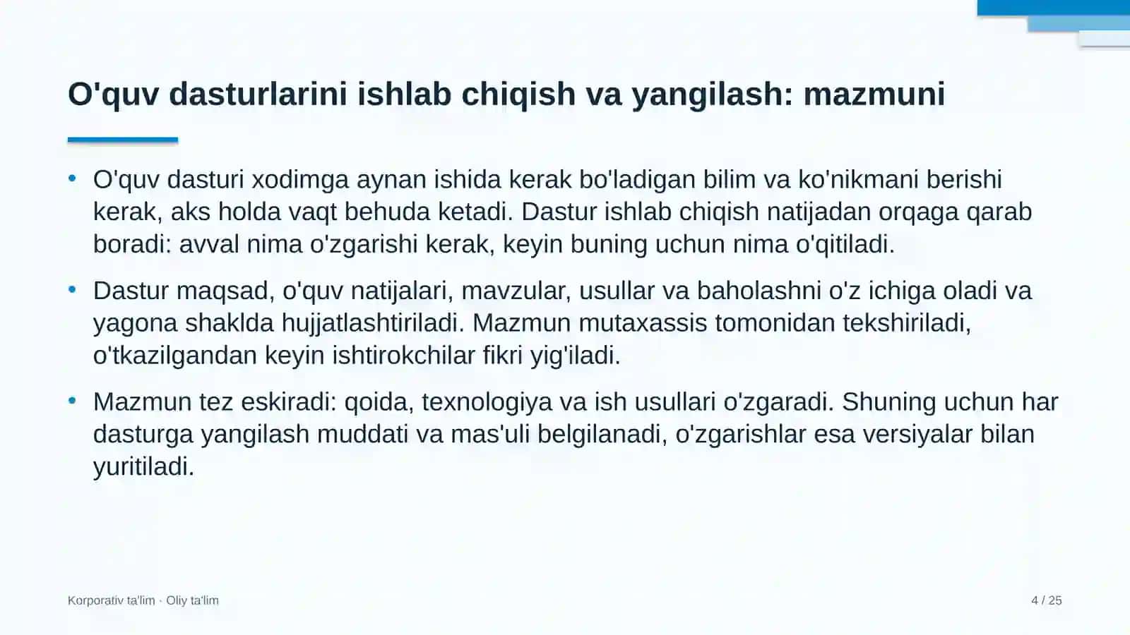 yem xashak yetishtirishda o'quv dasturlarini ishlab chiqish va yangilash 5355 4