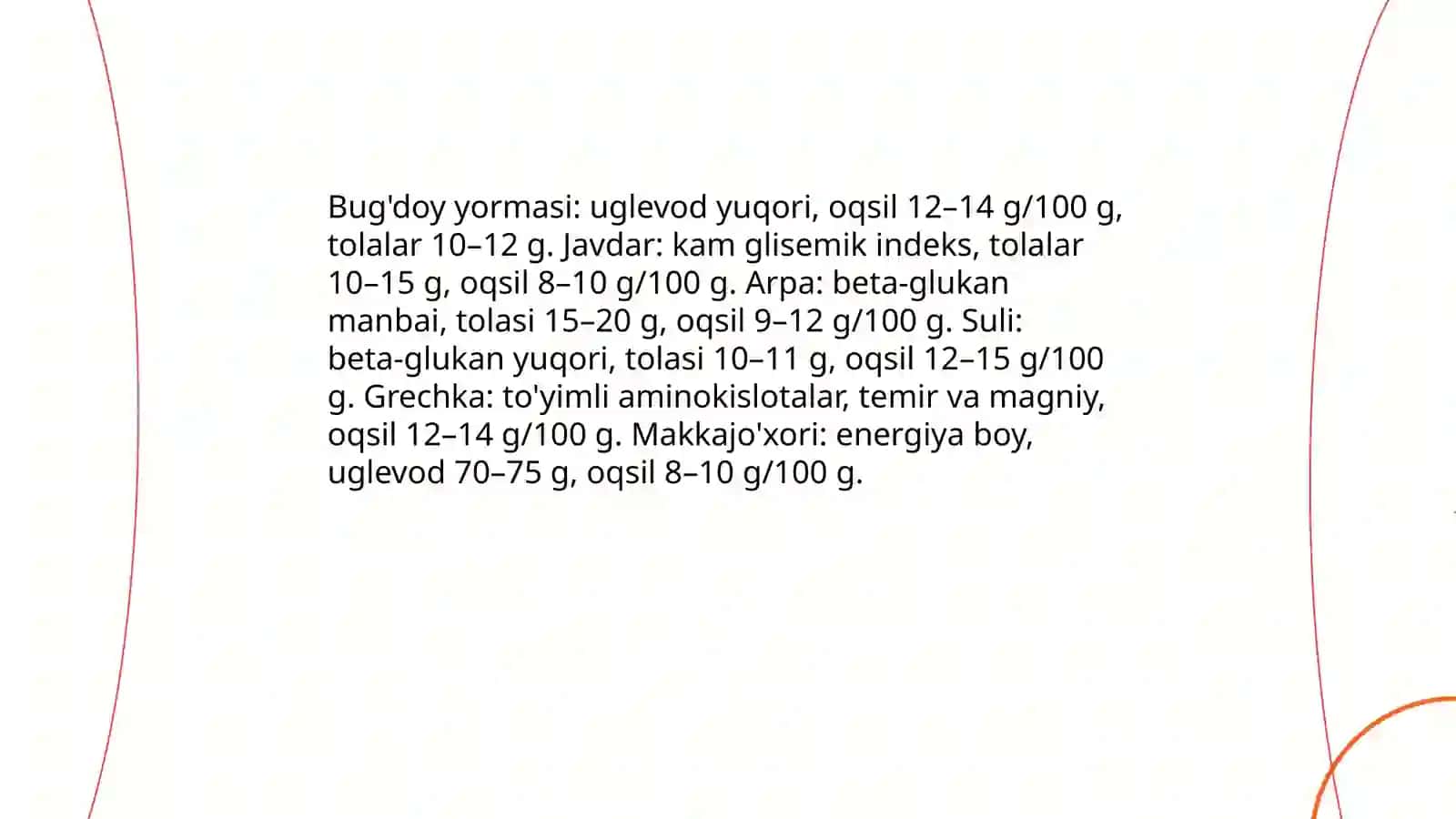 Yorma turlari,navlari,sifat koʻrsatkich me'yori 4