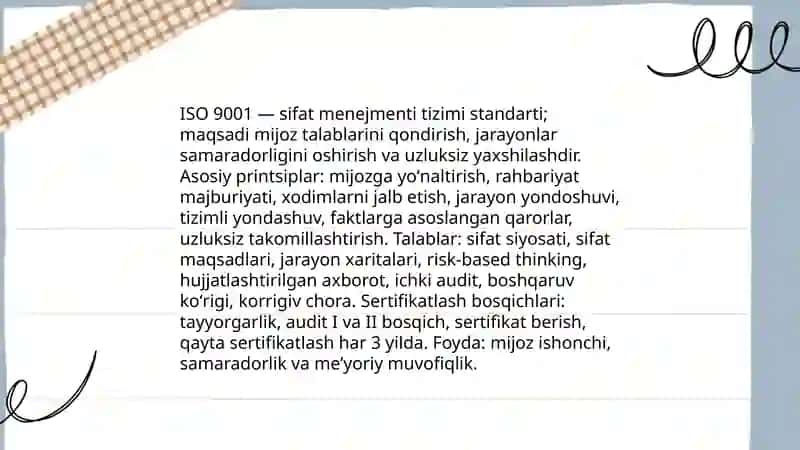 Mahsulot sifat darajasini baholash 4
