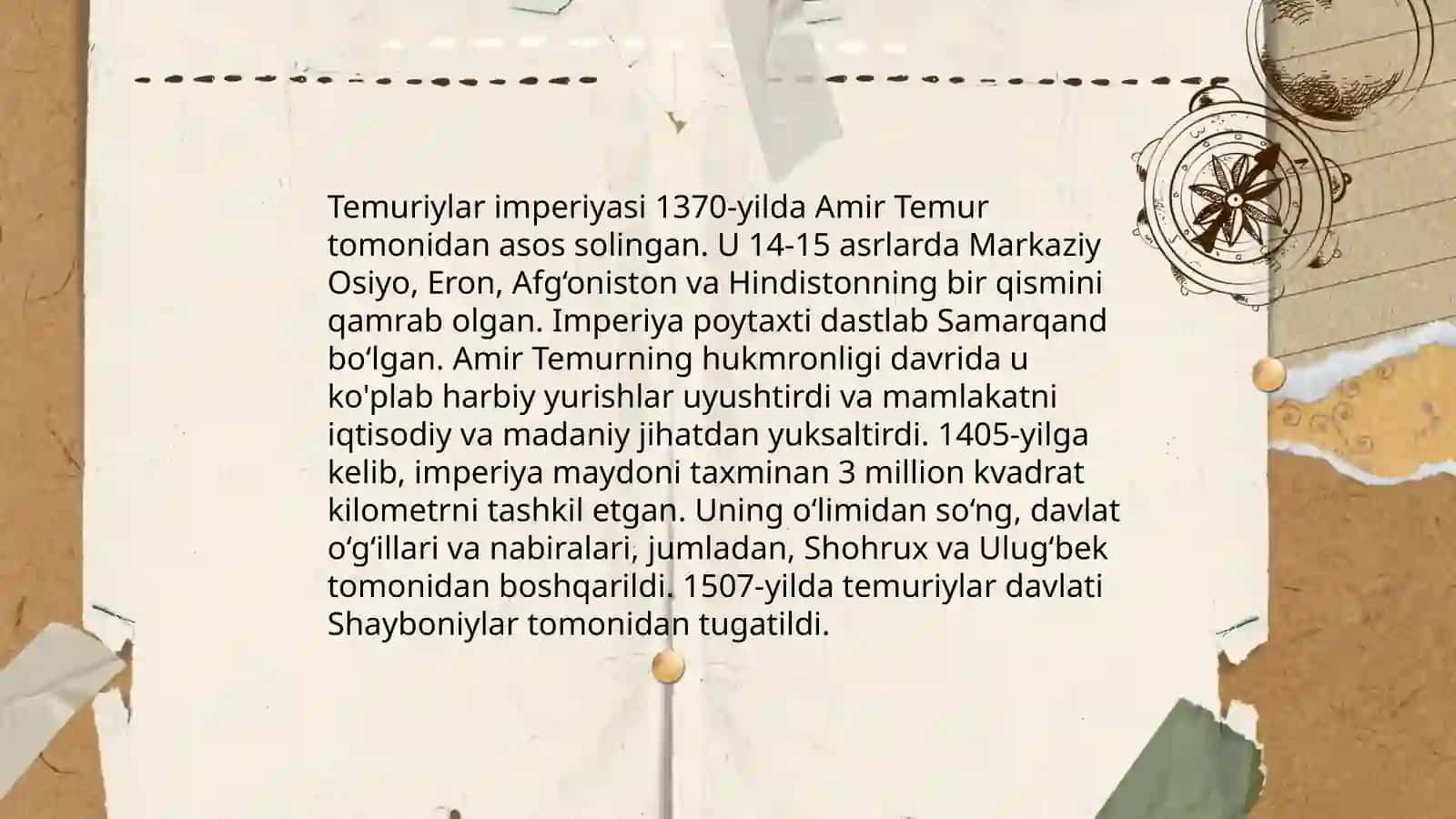 Amir Temurning bolalik yillari 4