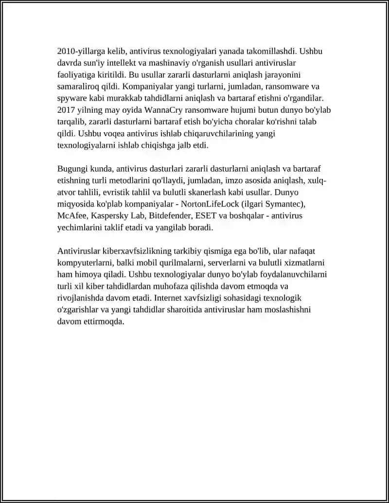 ANTIVIRUS DASTURLARI 4