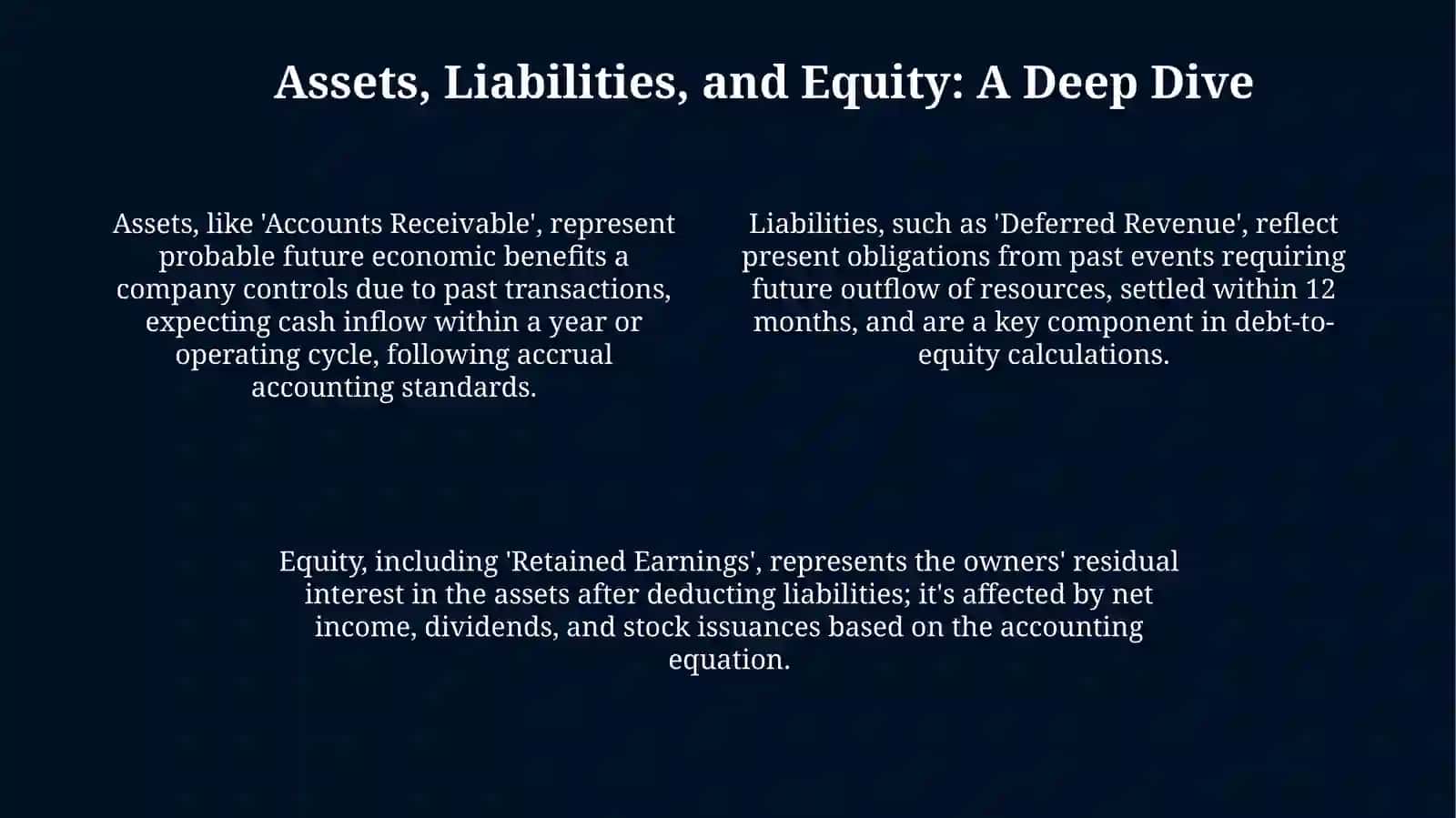 Balance sheets 4