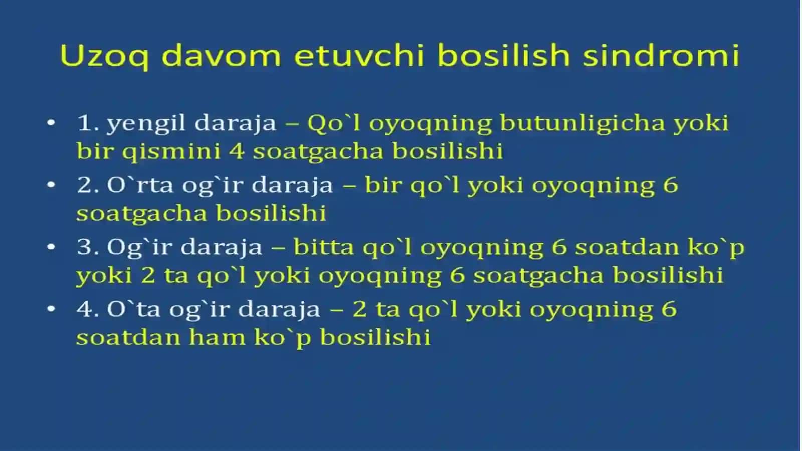 Uzoq muddatli bosilish sindromi 4