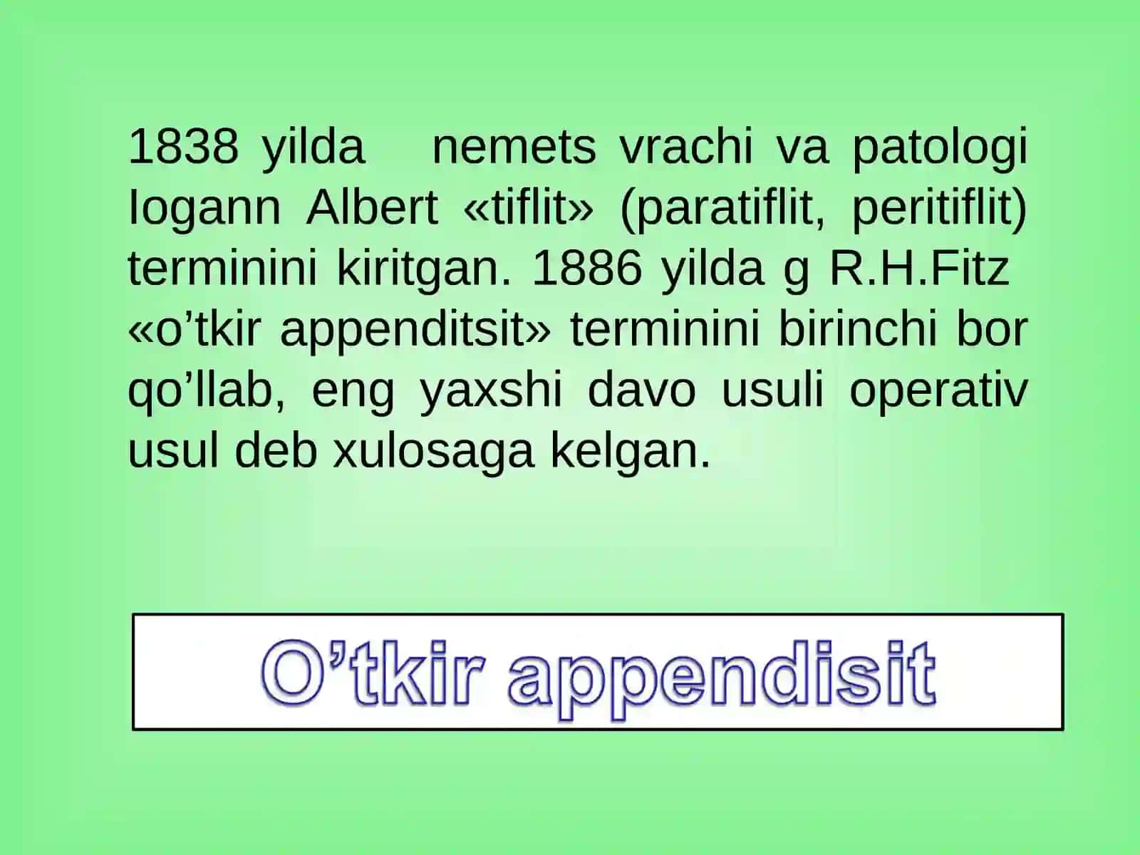 O’tkir appenditsit. 4