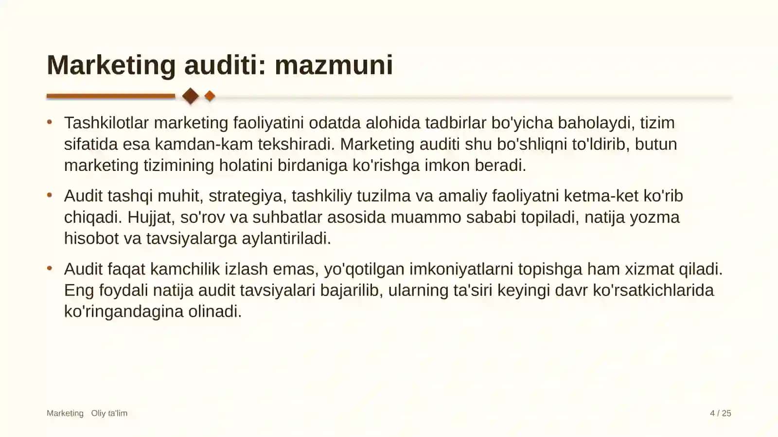 Tashqi savdoda marketing auditi 4