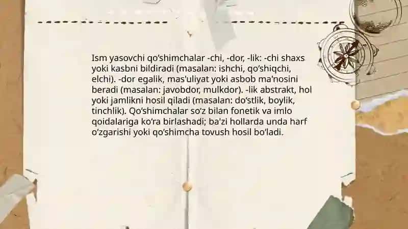 Sõz yasovchi qõshimchalar 4