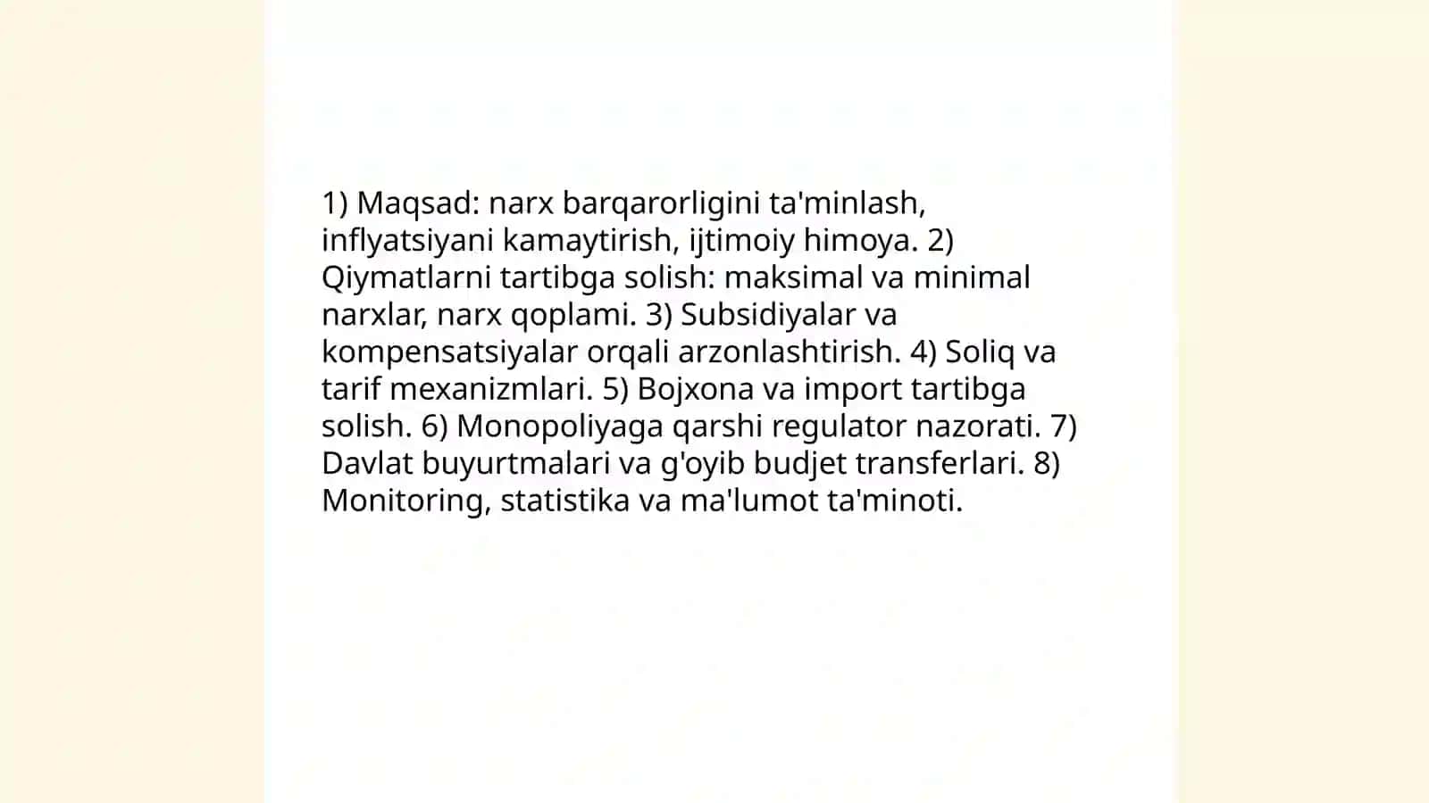 Narx siyosati 4