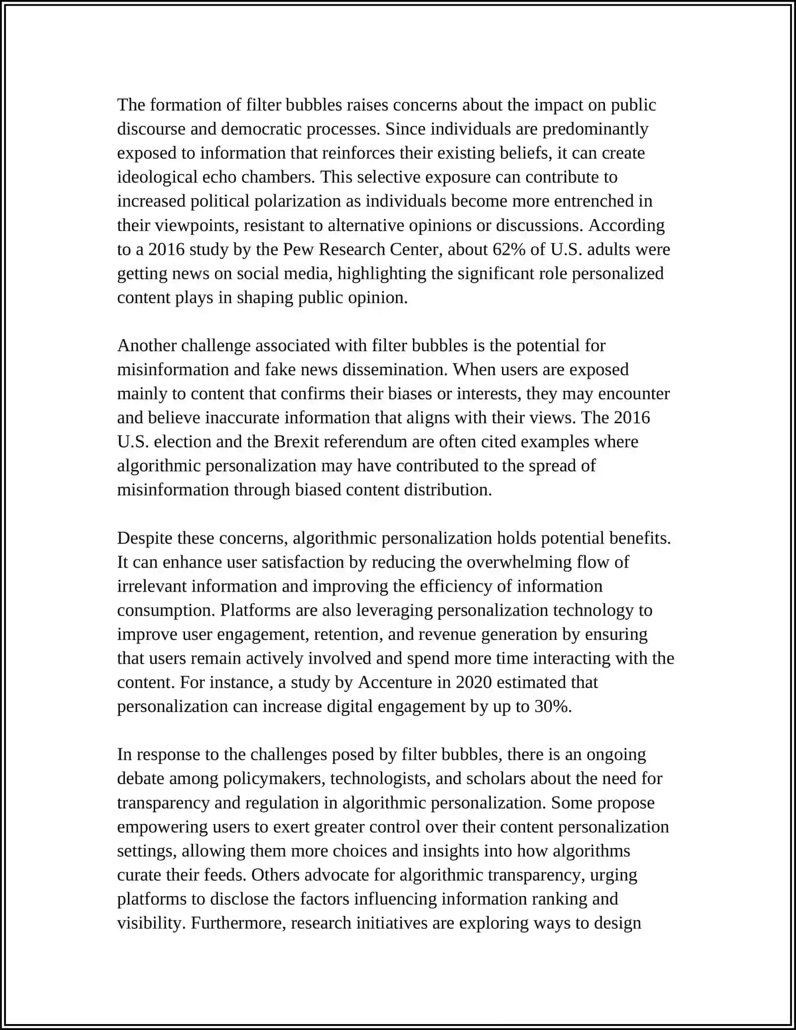 ALGORITHMIC INFLUENCE AND INFORMATION 4