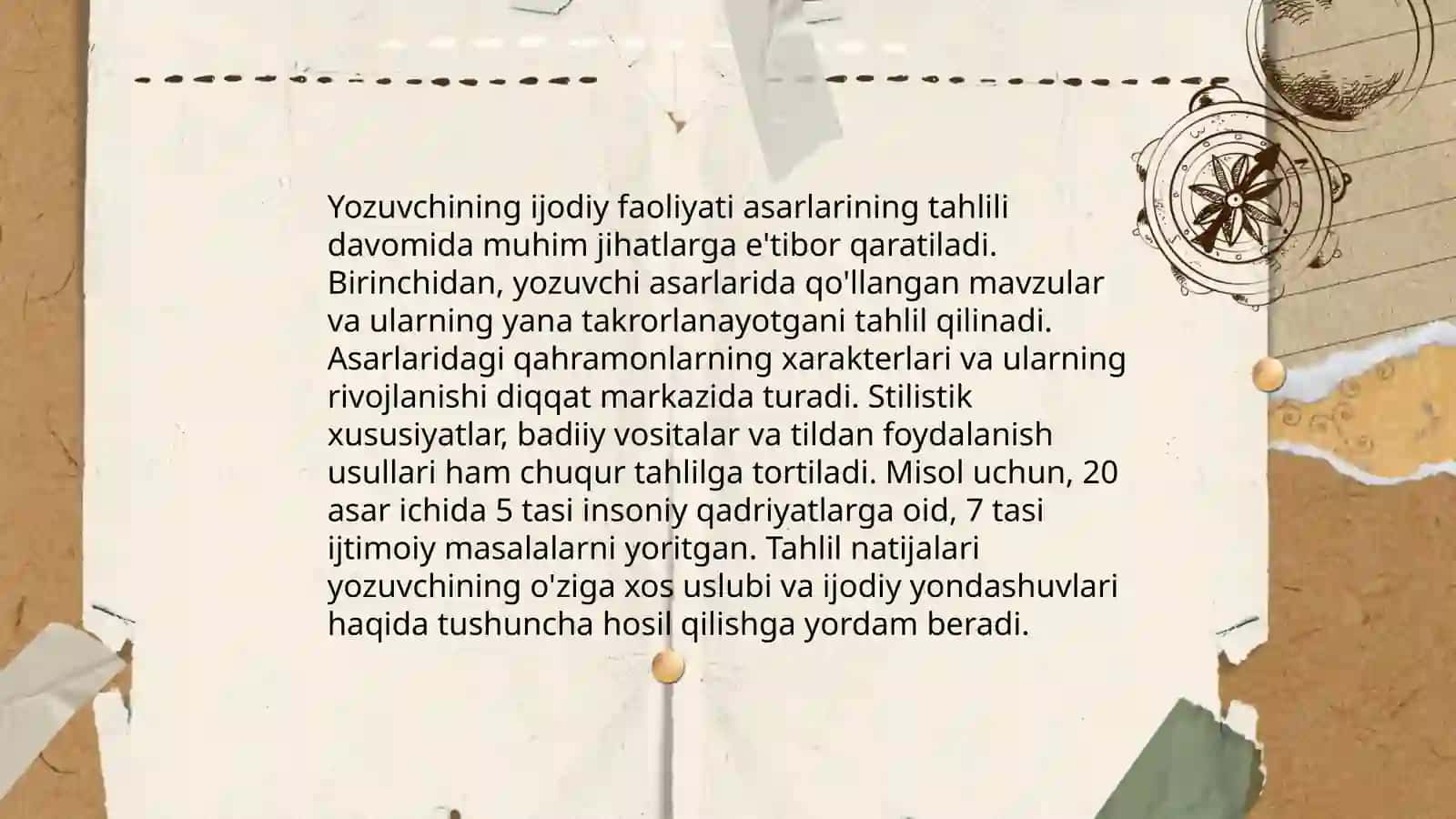 Yozuvchi hayoti va ijodi 4