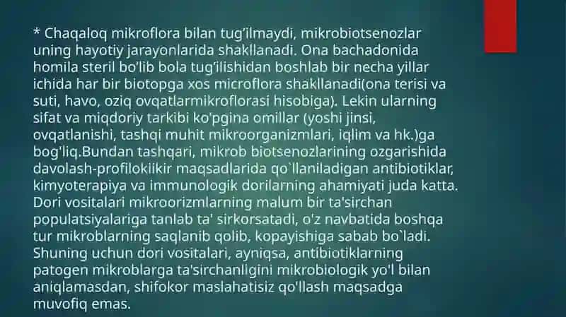 Odam normal mikroflorasi, tekshirish usullari 4