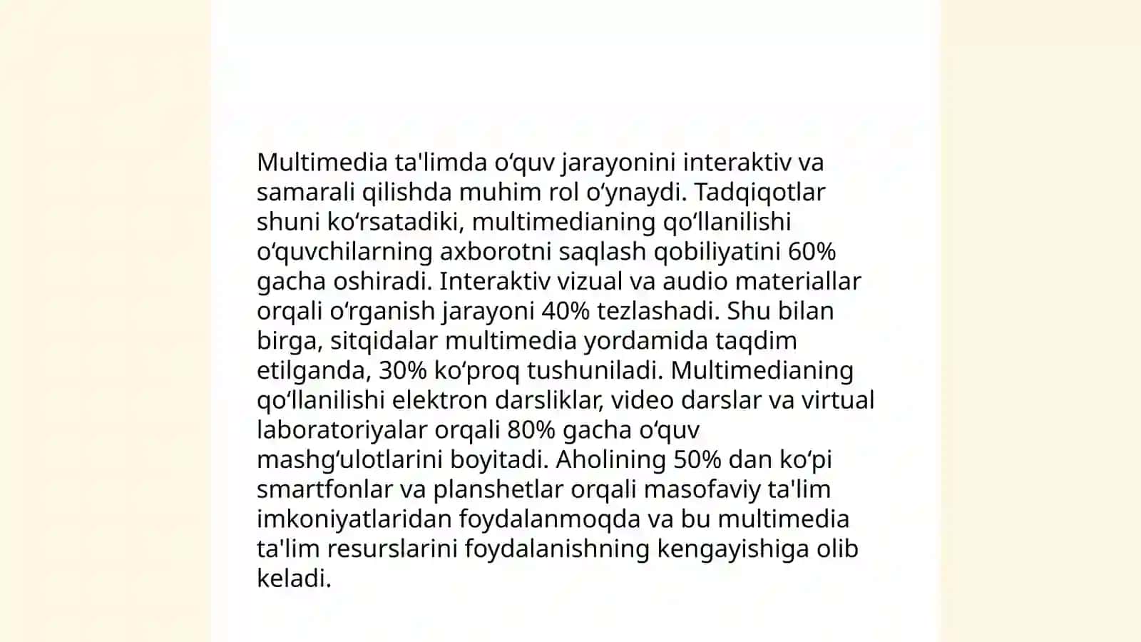 Multimediali dars tayyorlash 4