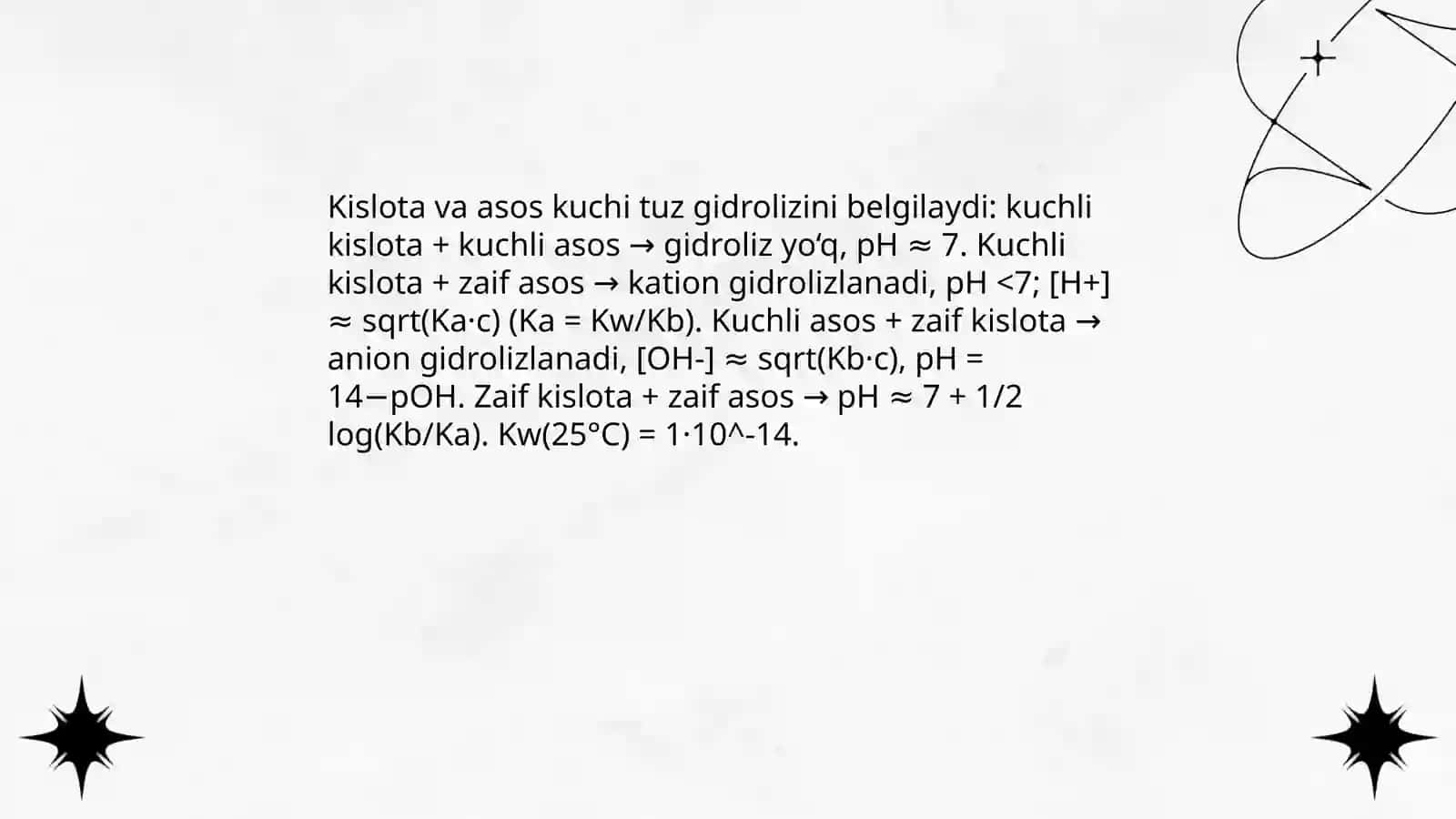 Tuzlarning gidrolizi 4