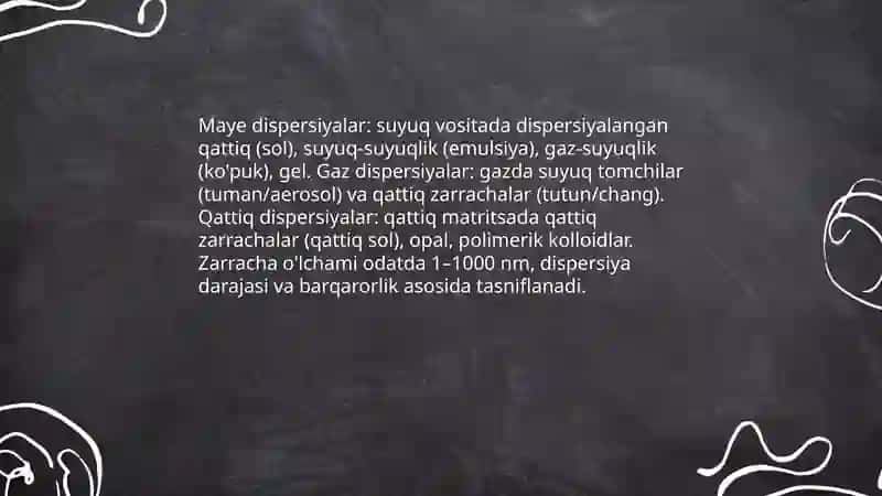 Kalloid eritmalarni olinish va xossalari 4