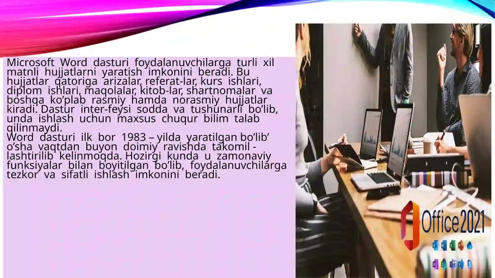 Microsoft Word dasturi haqida 4