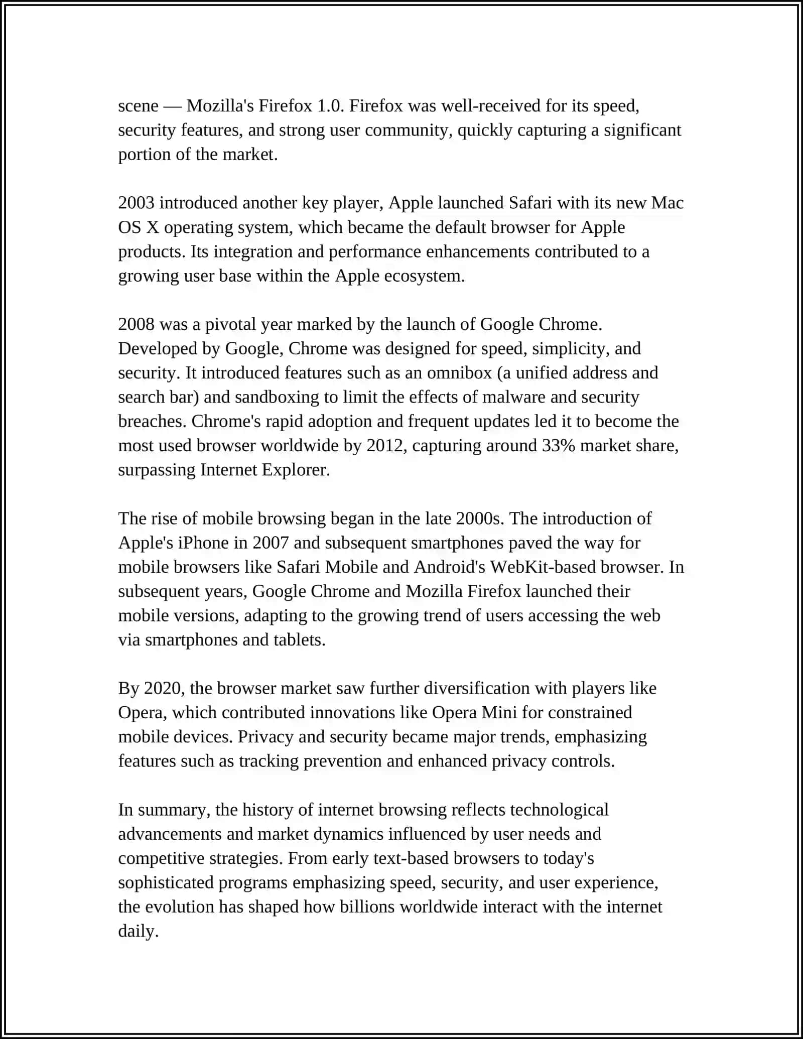 History of Internet Browsing 4