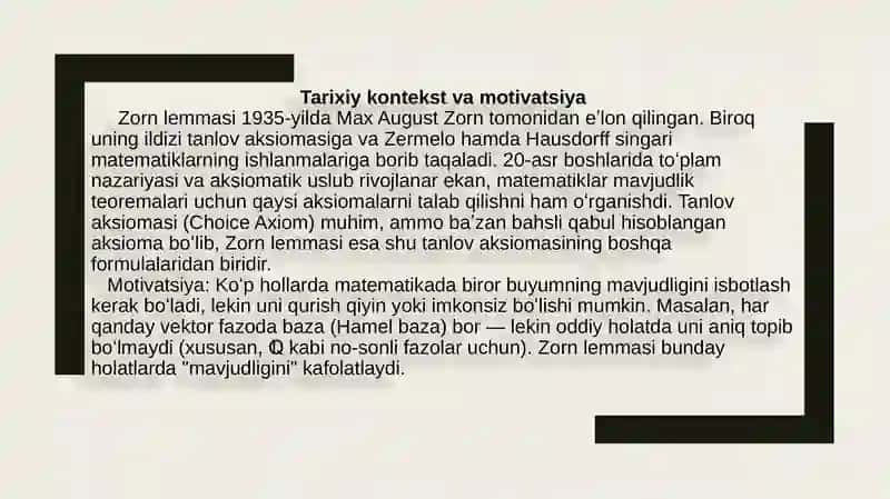 Sorn lemmasi 4