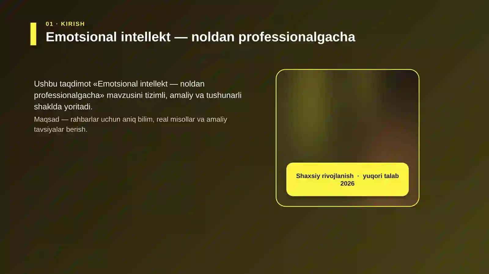Emotsional intellekt — noldan professionalgacha 4