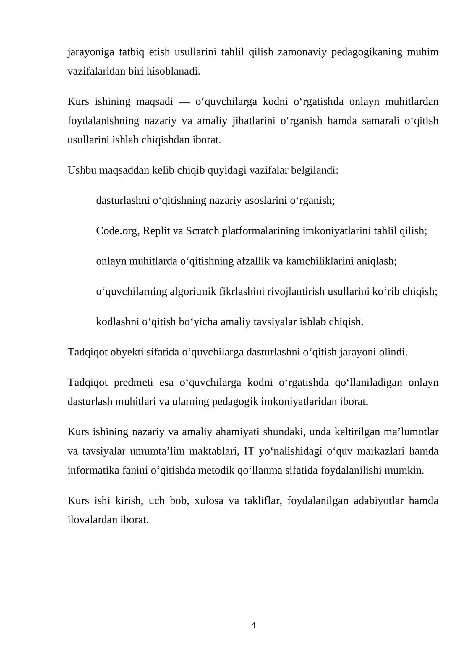 O‘quvchilarga kodni o‘rgatishda onlayn muhitlardan foydalanish (Code.org, Replit, Scratch) 4