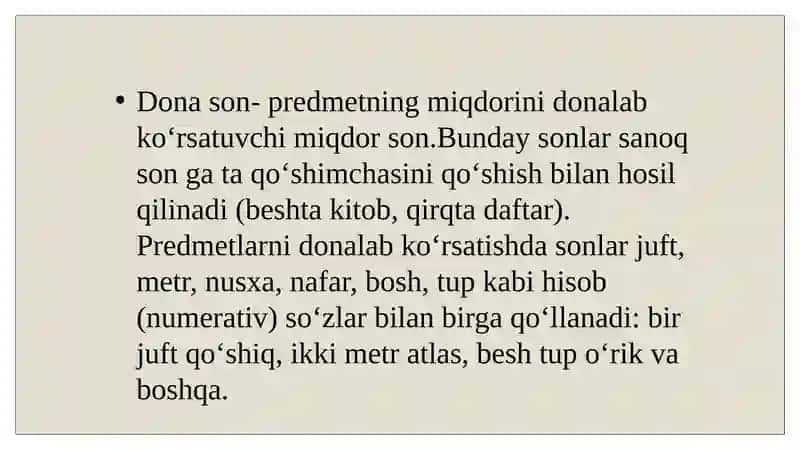 Son so‘z turkumi 4