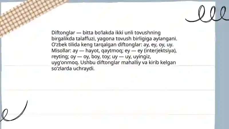 Diftonglar 4