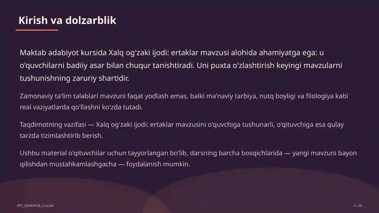 Xalq og'zaki ijodi: ertaklar (5-sinf) 4