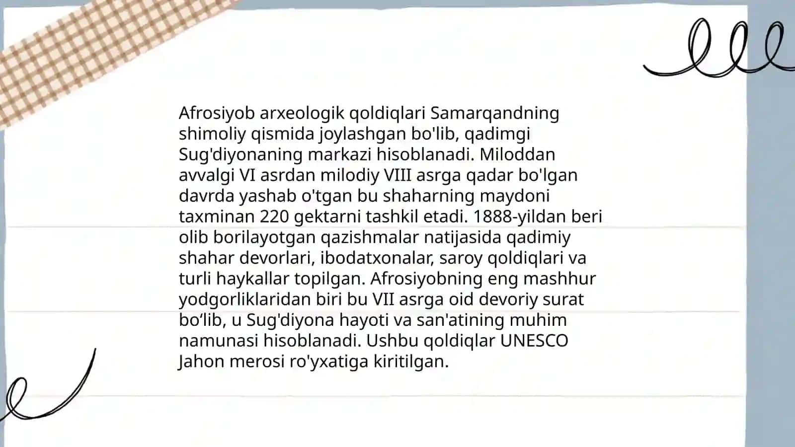 Samarqand shahar tarixi Afrosiyob muzeyi 4