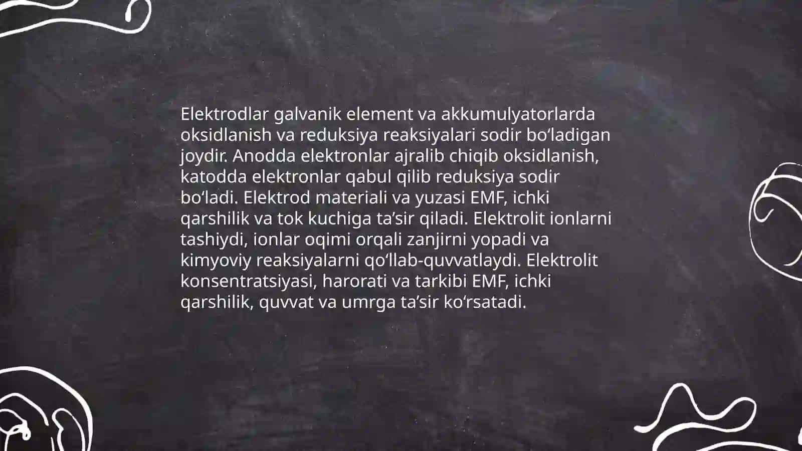 Galvanik elementlar. Akkumlyatorlar 4