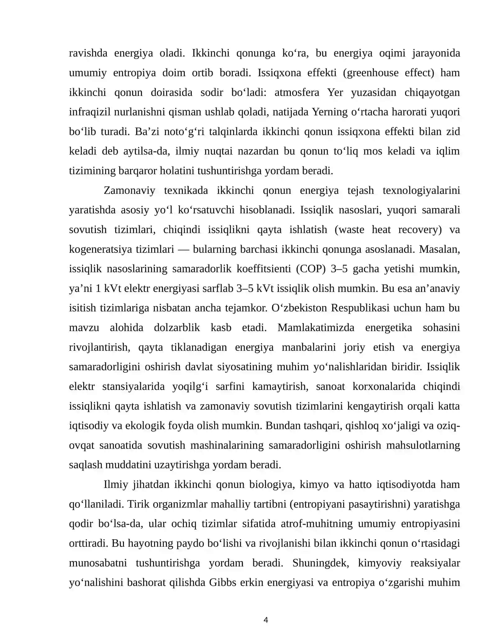 Termodinamikaning ikkinchi qonuni 4