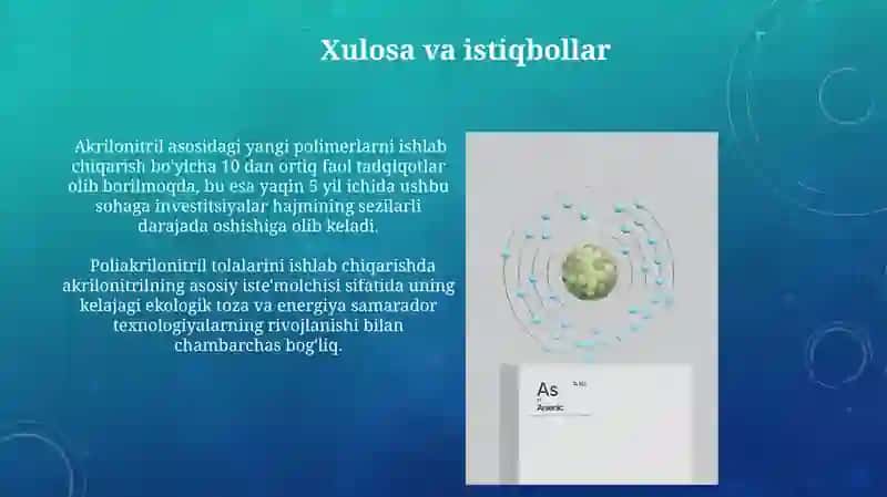 Akrilonitril vauningsintezi 4