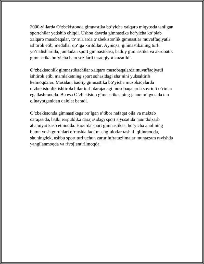 OʻZBEKISTONDA GIMNASTIKANI RIVOJLANISH TARIXI 4