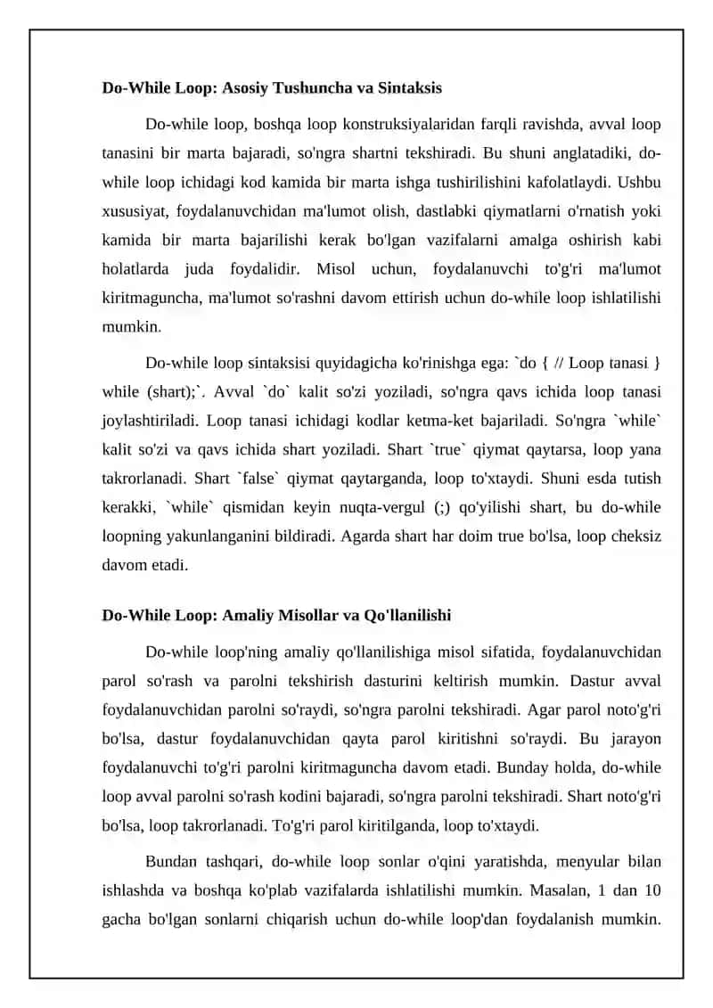 Do-While sikli 4
