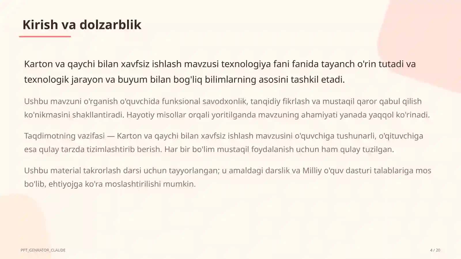 Karton va qaychi bilan xavfsiz ishlash (2-sinf) 4