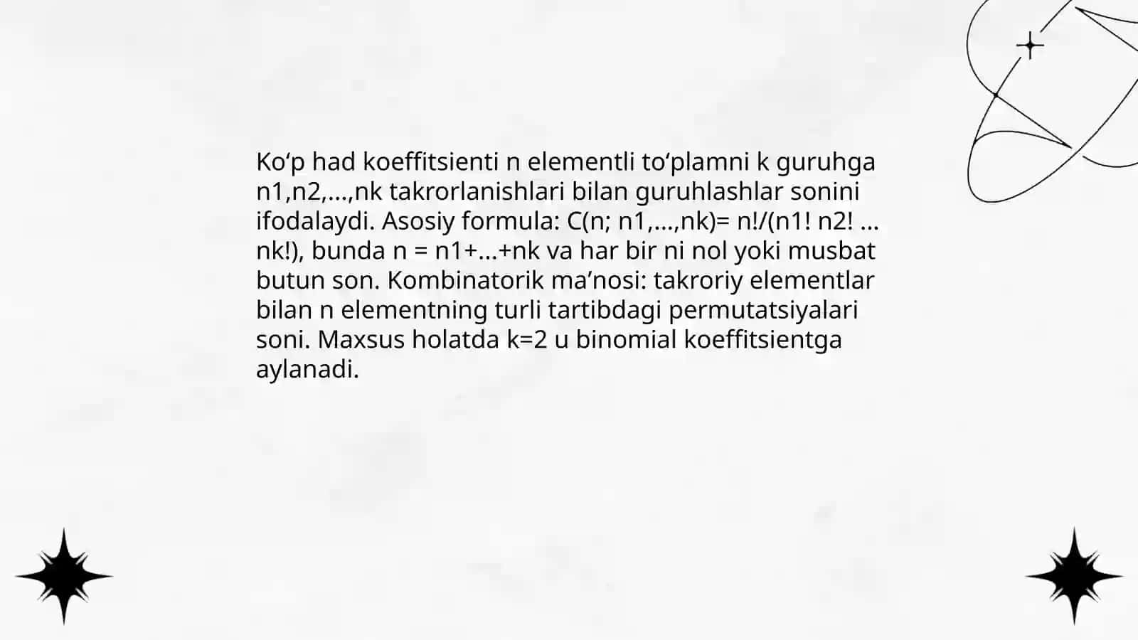 Takrorli gruppalashlar 4