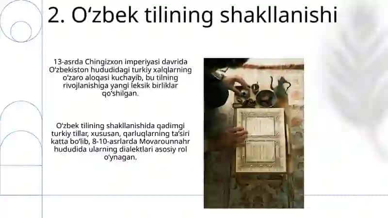 Oʻzbek tilining kelib chiqishi 4
