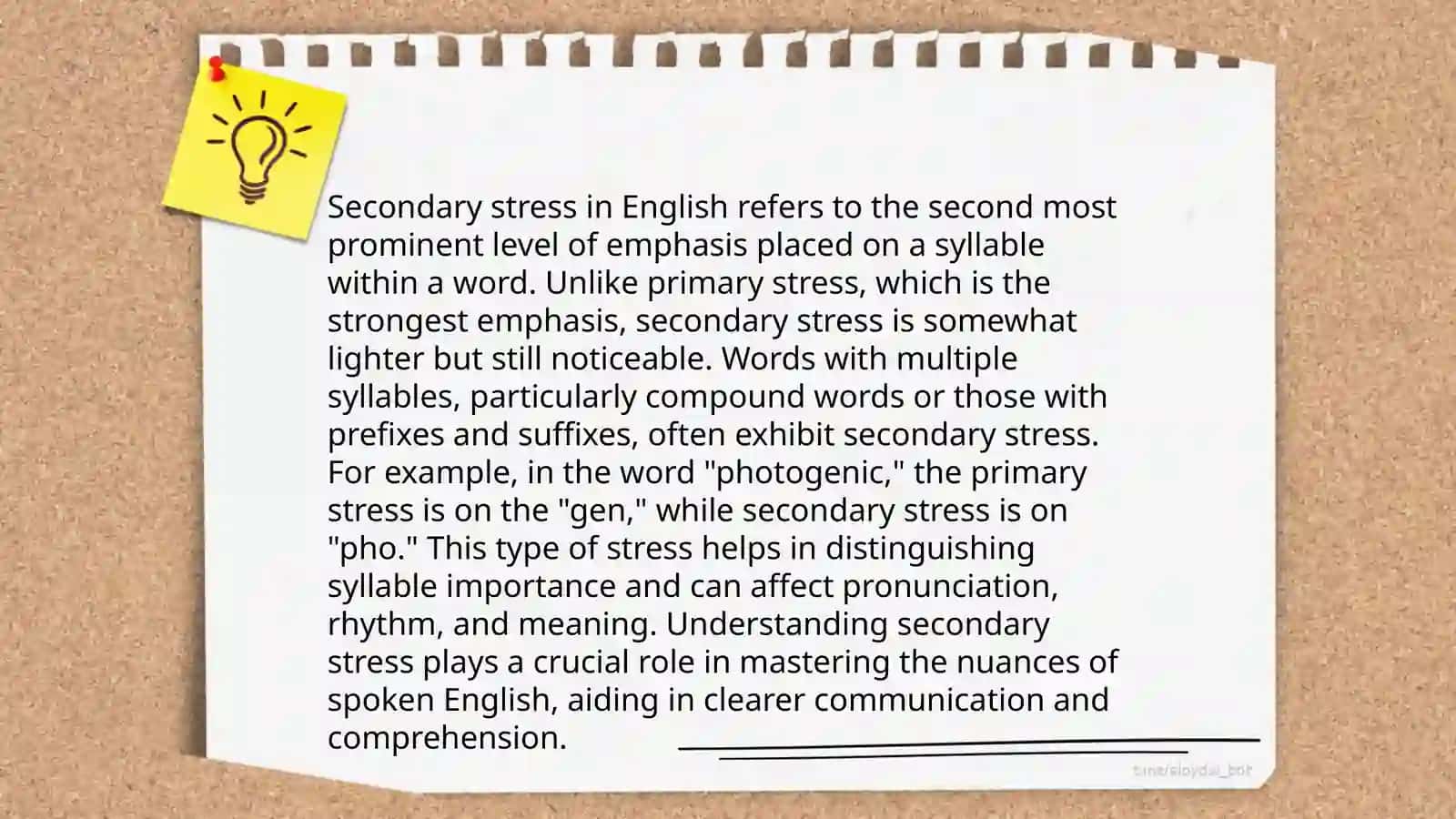 Primary and secondary stress 4
