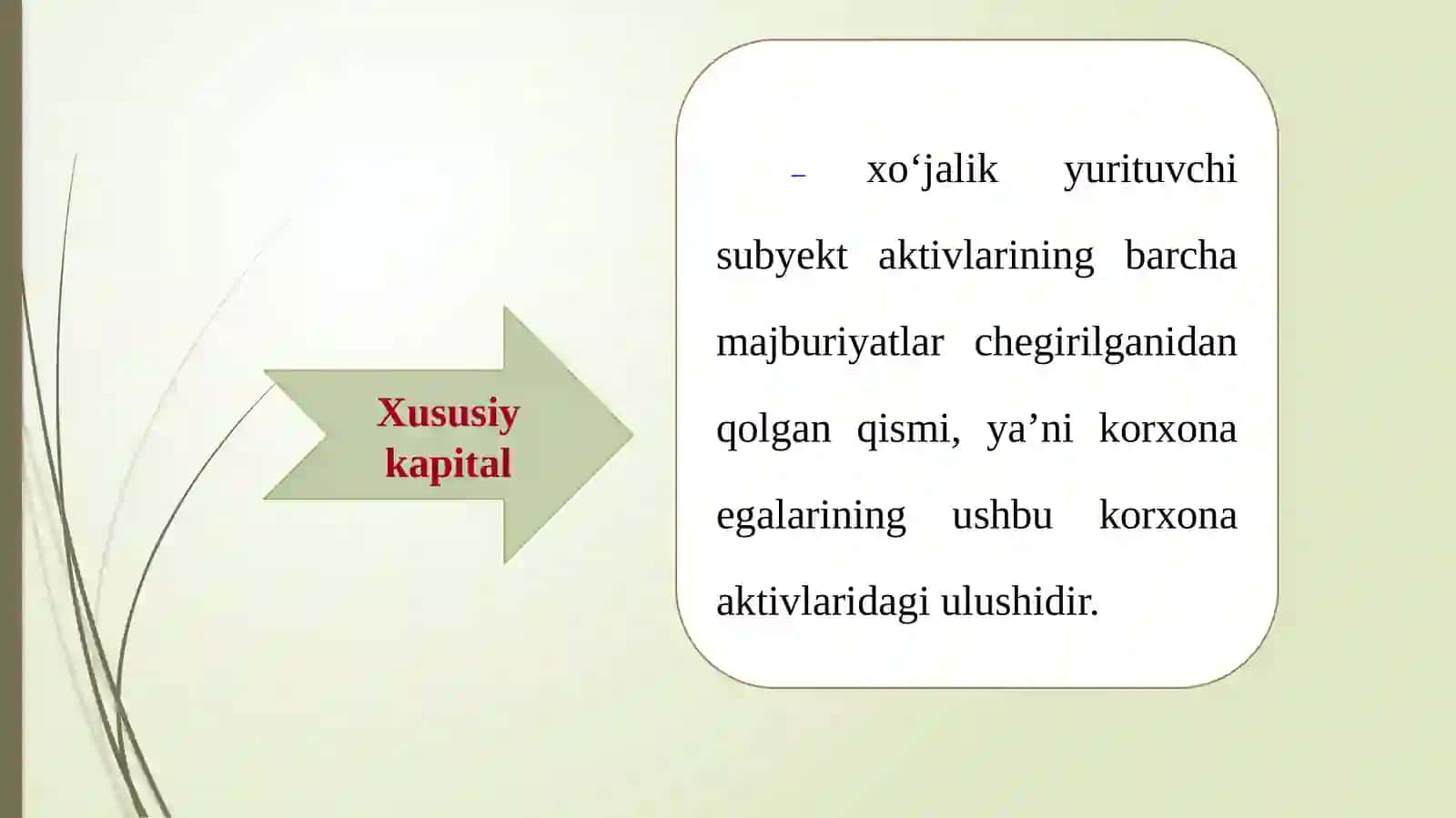 Xususiy kapital hisobi 4
