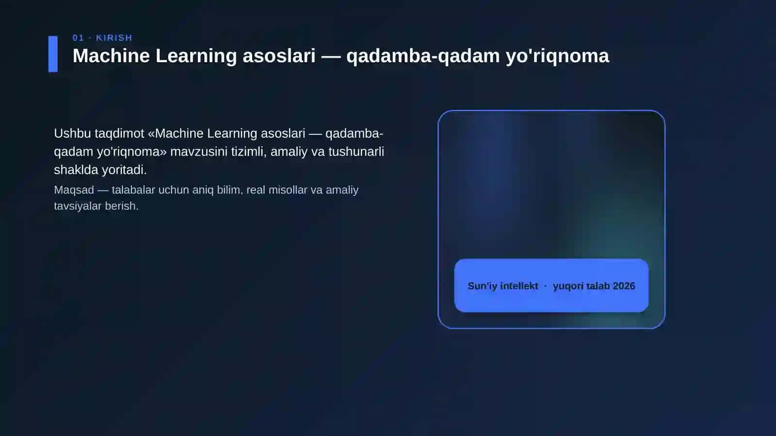 Machine Learning asoslari — qadamba-qadam yo'riqnoma 4