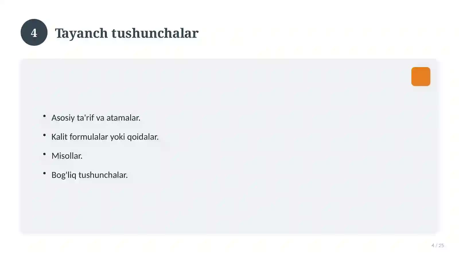 Informatika fanidan 9-sinf: didaktik tarqatma materiallar 4
