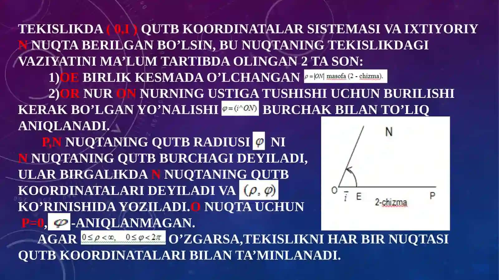 Dekart va qutb koordinatalari 4