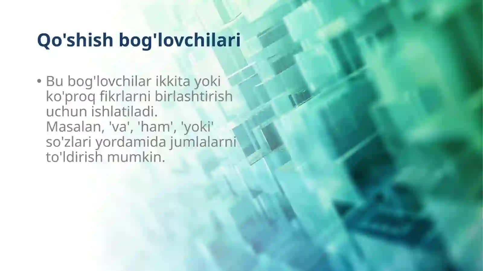 Bog'lovchilar 4