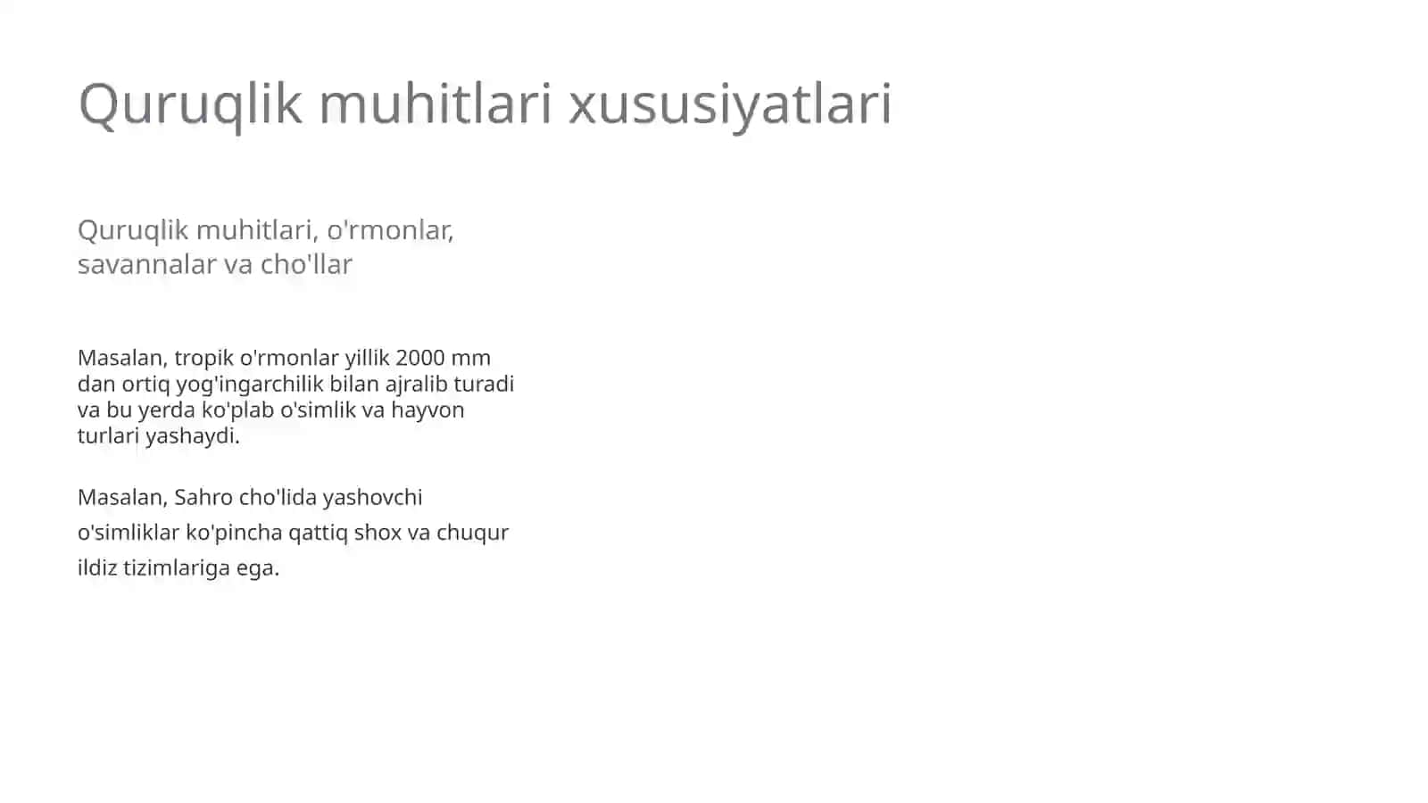 Yashash muhitlari va ularning xususiyatlari 4