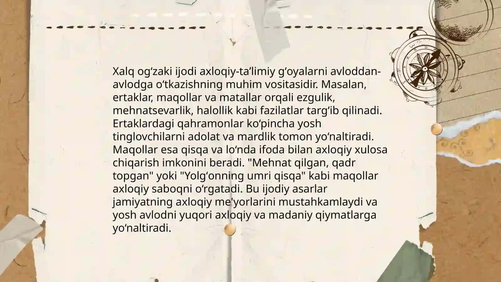 Xalq ogʻzaki ijodida talim tarbiya 4