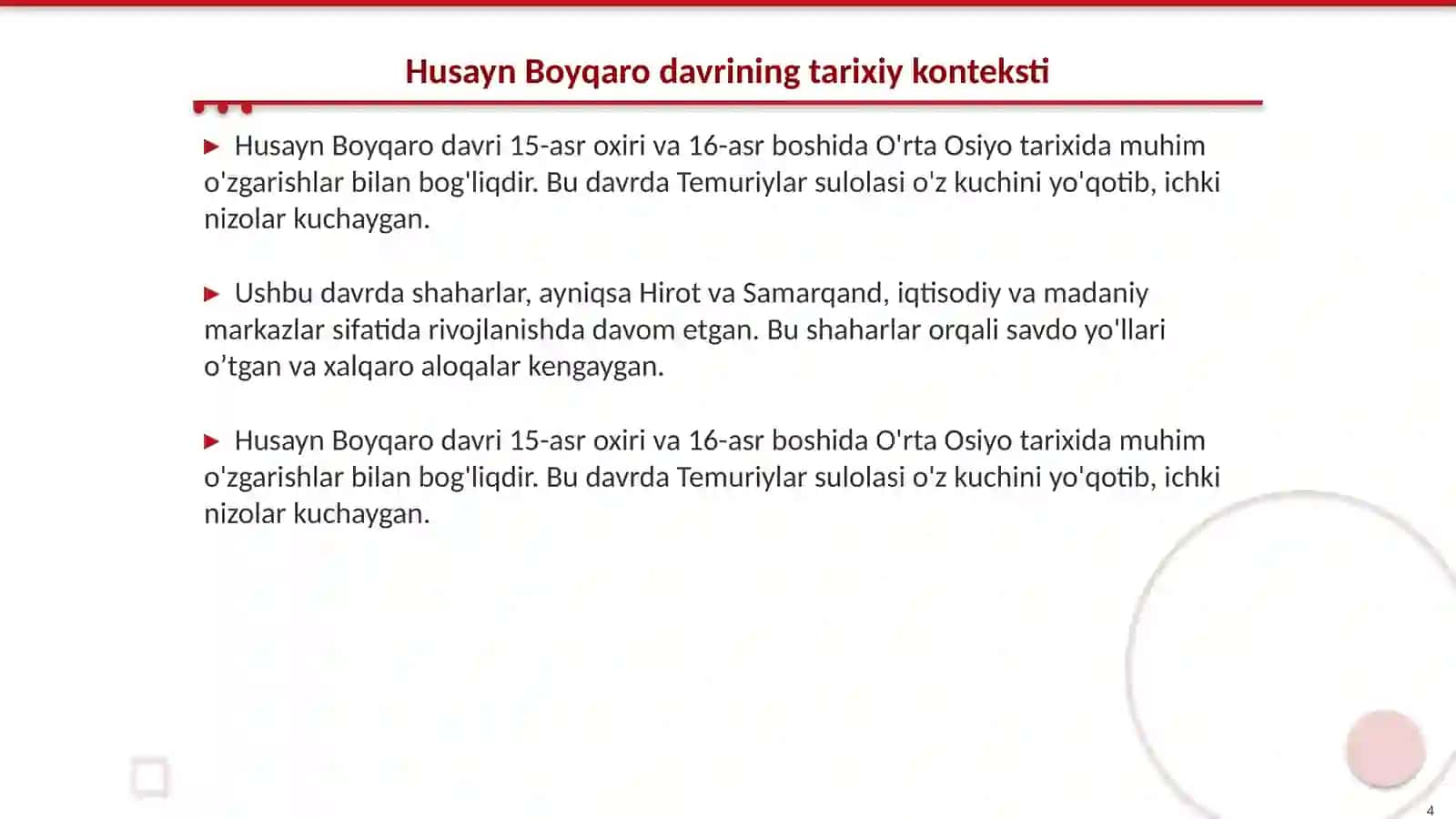 Tarix Husayn Boyqaro 4