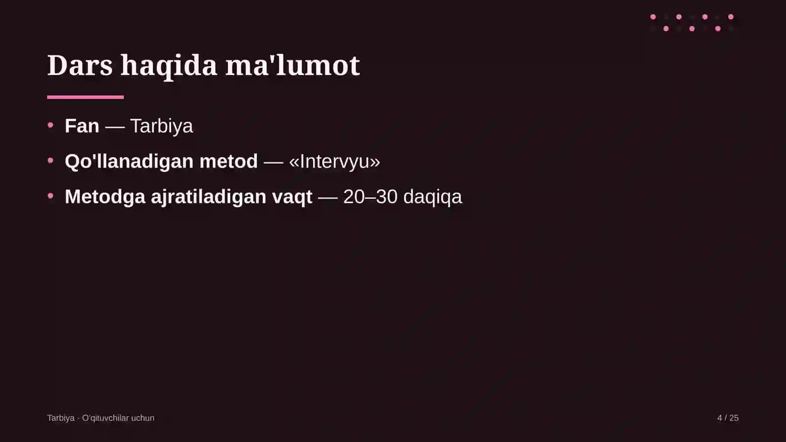 tarbiya darslarida intervyu metodidan foydalanish 9786 4
