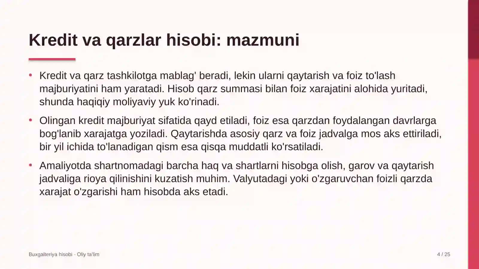 Qog'oz sanoatida kredit va qarzlar hisobi 4
