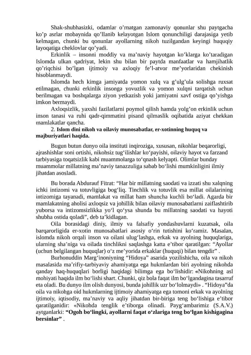 Islom qadriyatlari va ma’rifatining hozirgi davrdagi ahamiyati 4