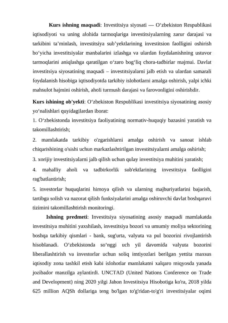O’zbekiston respublikasi investitsiya siyosati 4