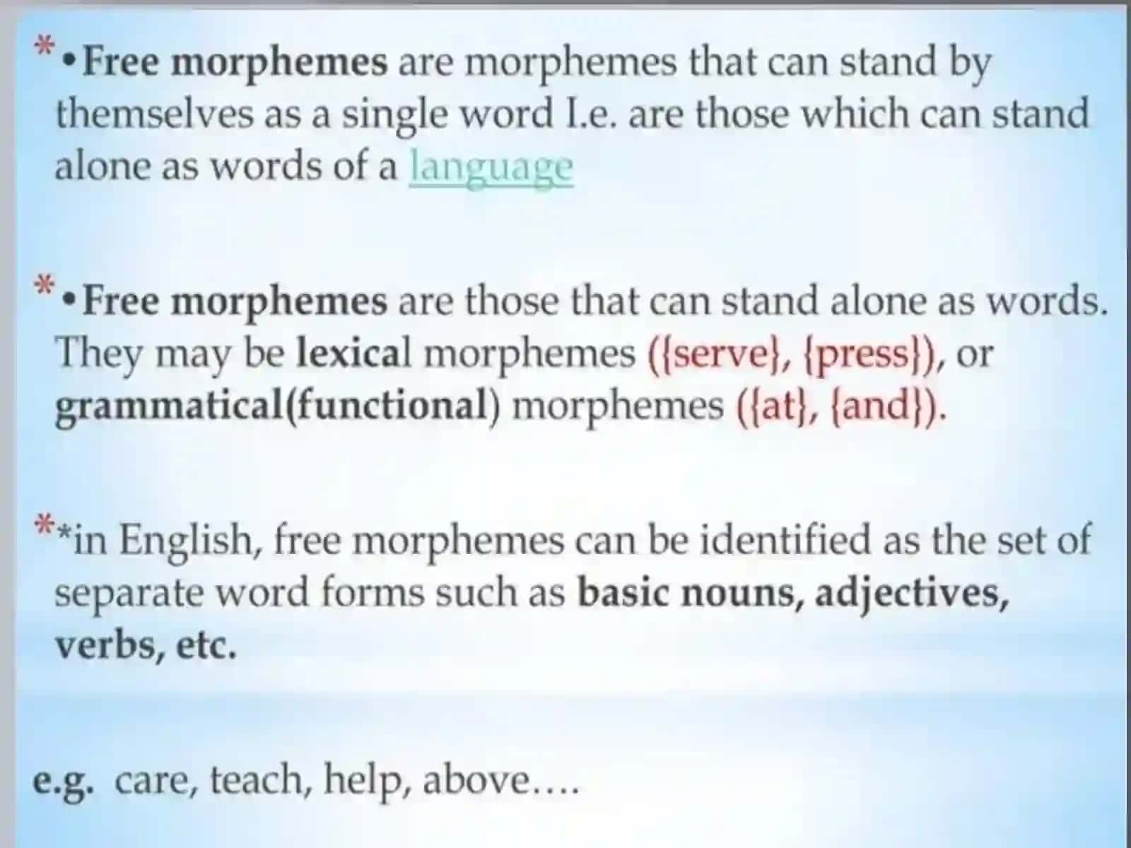 MORPHOLOGY 4