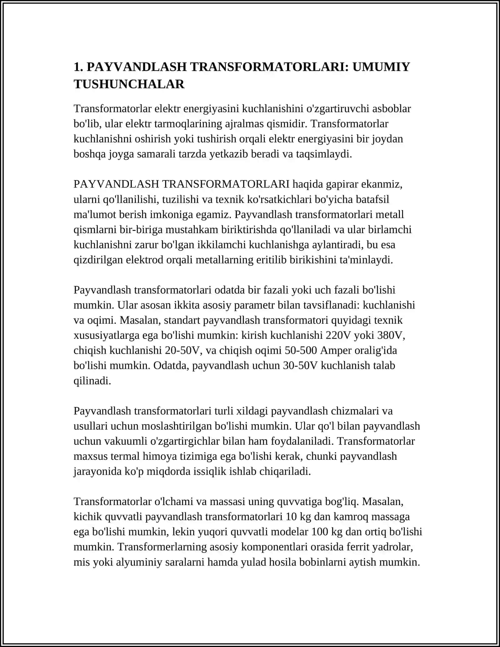 PAYVANDLASH TRANSFORMATORLARI 4